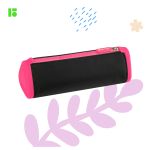 Пенал мягкий 1 отделение, 220*70*70 Berlingo "Black and pink", полиэстер