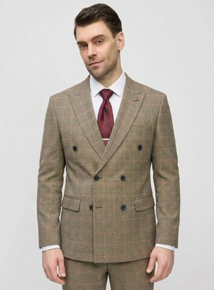 Мужской костюм двубортный (бежевый) А72