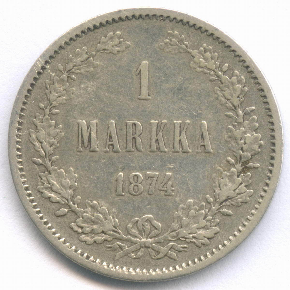 1 марка 1874 год (S). Россия для Финляндии. VF-XF