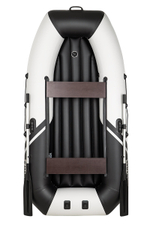YACHTMAN-260 МНД НАДУВНОЕ ДНО (Яхтман) белый-черный (лодка ПВХ с усилением)