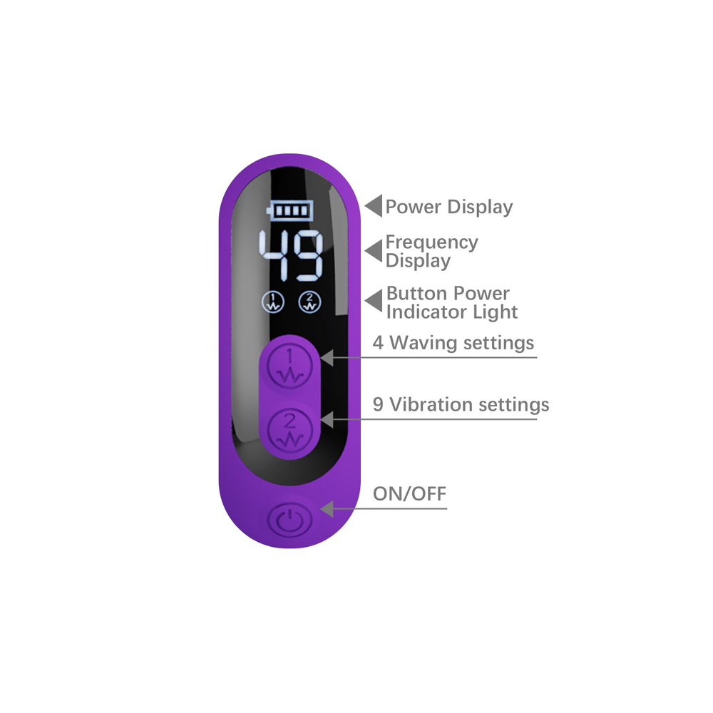 Фиолетовый вибростимулятор-кролик с шариками для точки G Sabien - 24 см.