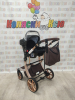 Коляска трансформер Farfello Aimile Original New Gold шоколадный