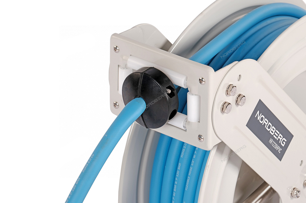 NORDBERG (HR1220HPVC) Шланг воздушный c двойным армированием на стальной катушке, гибридный PVC 12.5х19 мм, 20 м