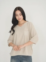 Кофта вязанная тонкая с коротким рукавом 9931-КК