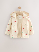 Плащ с капюшоном для девочки Next E25-134, Кремовый