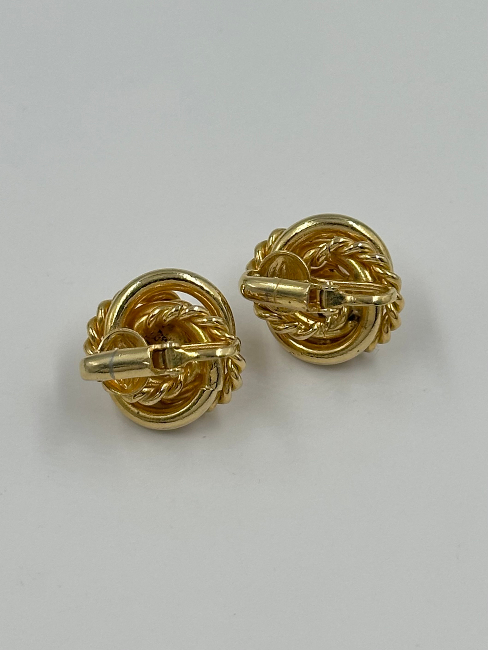 Клипсы Узелки с «жемчугом»