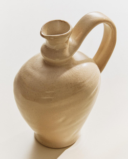 Zara Home ёмкость для масла из каменной керамики, цвет бежевый, 16 см