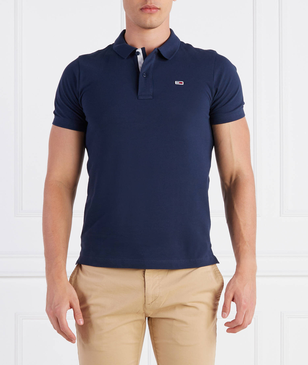 Поло PLACKET Tommy Jeans - темно-синий(DM0DM15370)