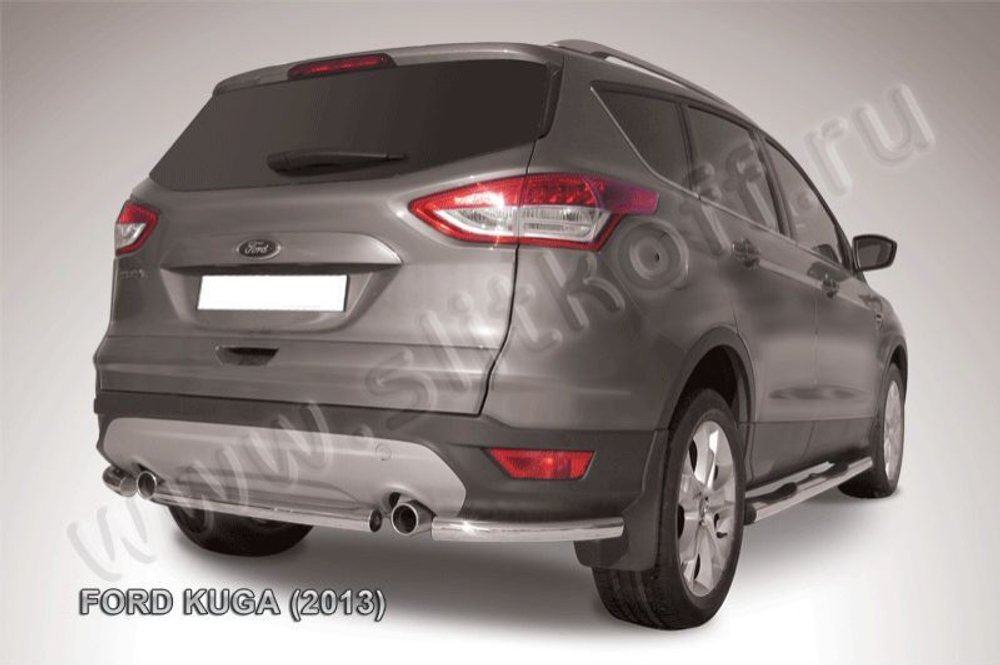 Защита заднего бампера (нержавейка) Ford Kuga (2012-2016) d57