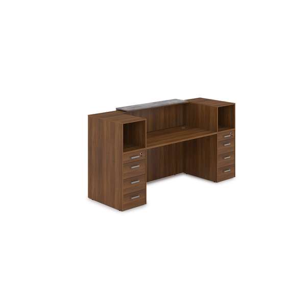 1КРТ-ДС.004.1 Комплект Ресепшн с фартуком ЛДСП (2232*763*1161) (с подсветкой)