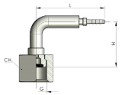 Фитинг DN 03 под манометр 20x1.5 (90)