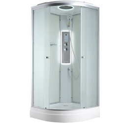 Душевая кабина AvaCan (АваКан) C2010 LED с низким поддоном, с ГМ, с электрикой и LED освещением, 100х100х215