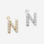 Подвеска с жемчугом в форме буквы "N", 14,6*9мм