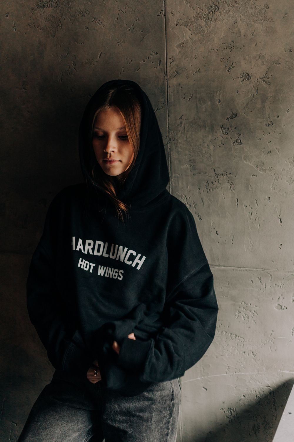 Худи Hardlunch Hot wings черный