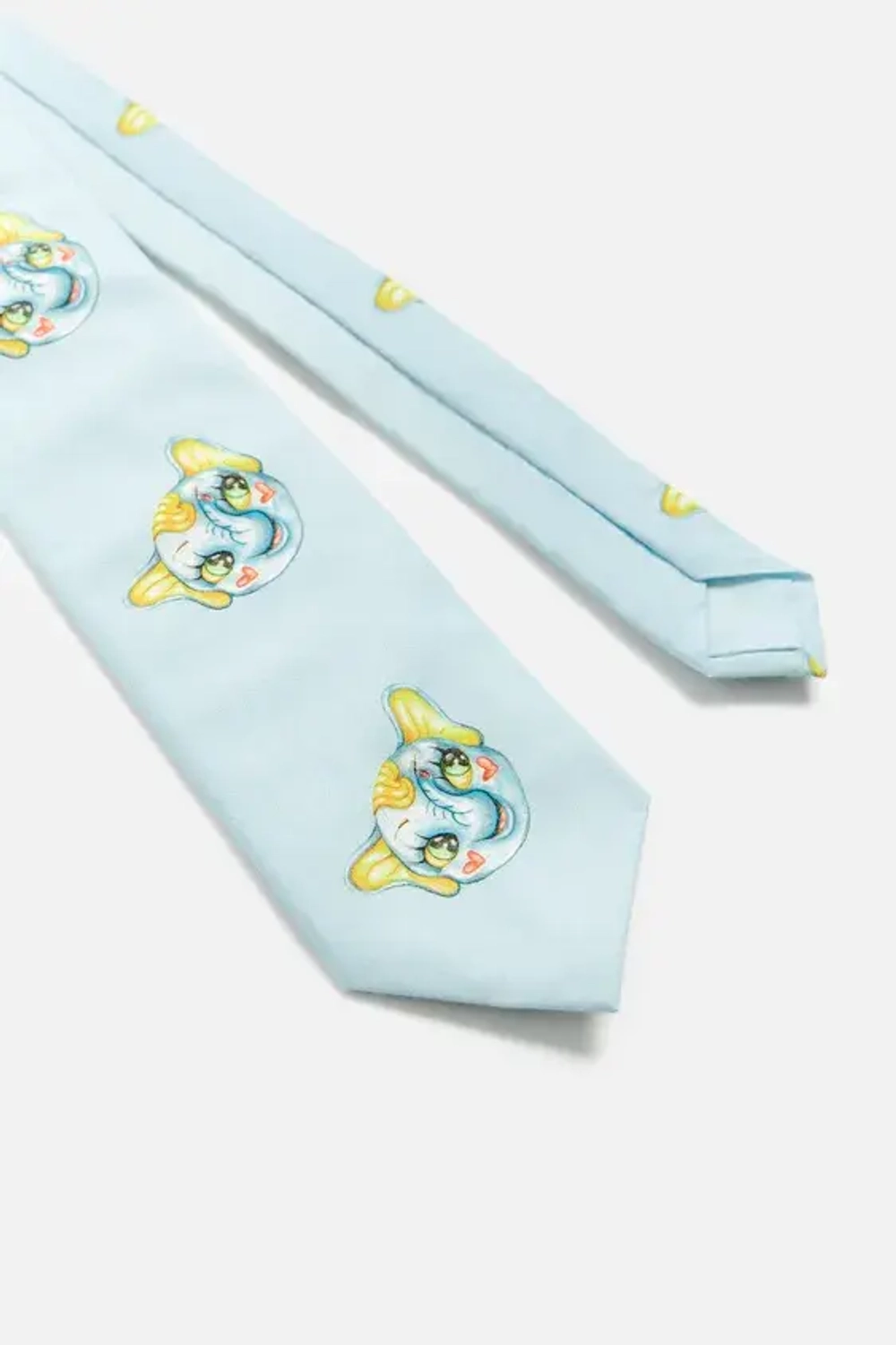 ZARA X HARRY LAMBERT, ГАЛСТУК С ПРИНТОМ, НЕБЕСНО-ГОЛУБОЙ