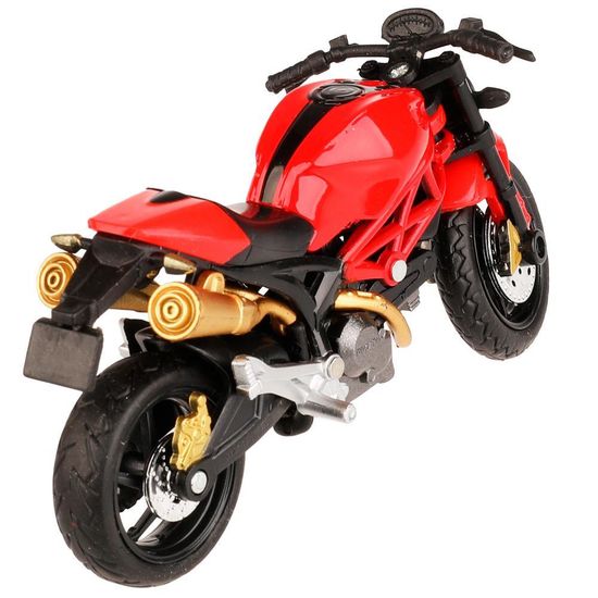 Модель металл СТРИТБАЙК 11см, руль поворач, подвеска, подножка, кор. Технопарк