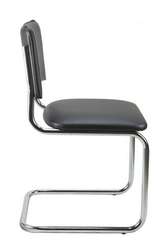 Стул Сильвия 02S Черный/Металл Хром гальв.