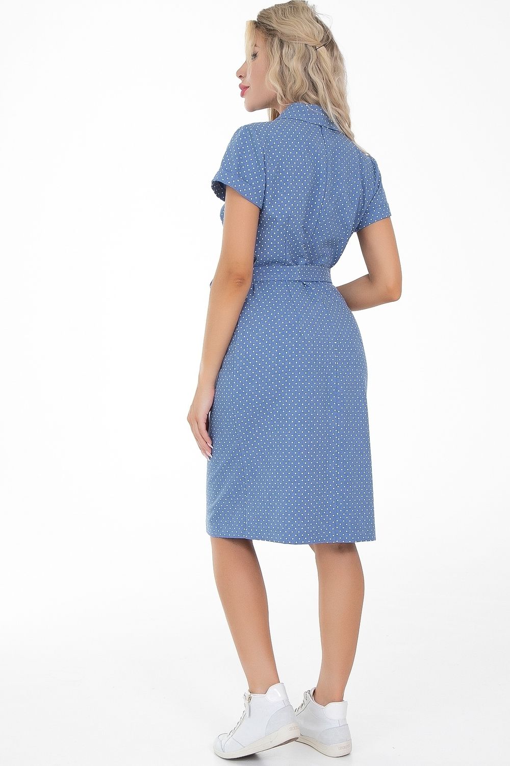 Платье Идеальное лето (горошки,джинс) Diolche (Акция)