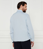 Льняная рубашка H-LIAM-BD-E-C1-243 BOSS BLACK - голубой(50522592)