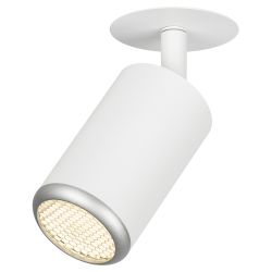 Встраиваемый светильник алюминиевый ЭРА KL106 WH/SL MR16 GU10 белый/серебро матовый | Алюминиевые встраиваемые светильники