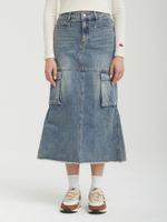 Юбка Vintage Cargo Denim Long Skirt