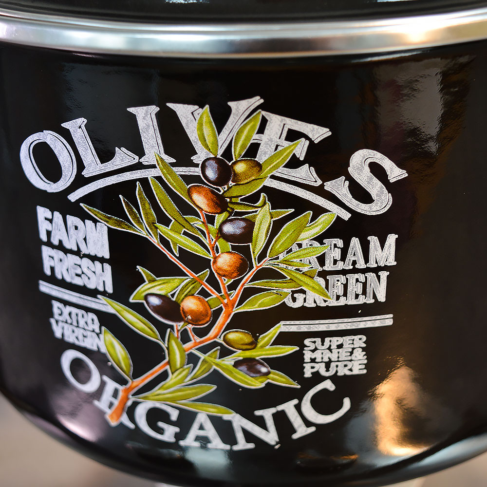 Кастрюля 4л "Ветка оливы" черная