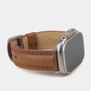 Ремешок для Apple Watch Ultra 49mm из кожи сафьяно, цвета карамель