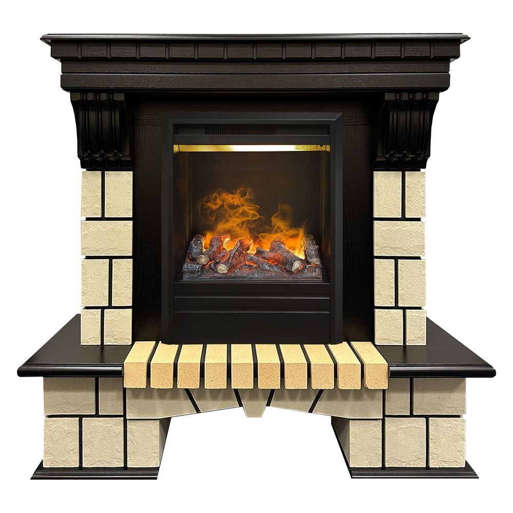 Электрокамин RealFlame Stone ML STD античный дуб c очагом 3D Olympic