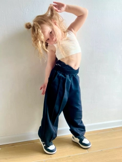 Брюки спортивные с двойной талией