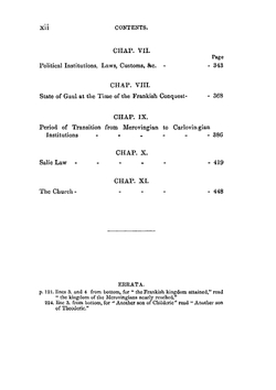 The Franks, from their first appearance in history to the death of King Pepin | Walter Copland Perry