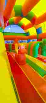 Коммерческий надувной батут «Зверята с крышей 2» без горки, 7*5*4 м