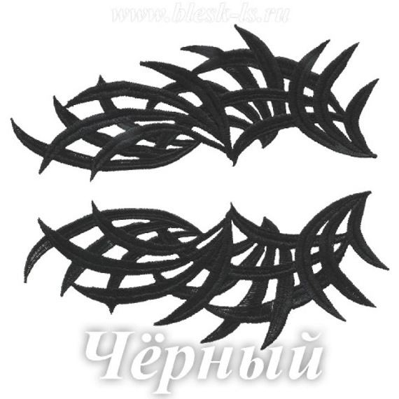Лейсы кружевные, Черный (модель A)