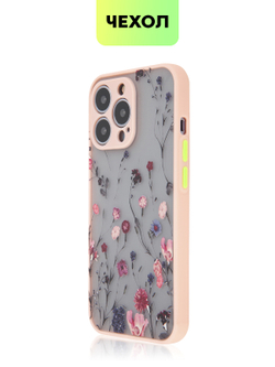 Чехол BROSCORP для Apple iPhone 13 Pro оптом (арт. IP13PRO-ST-TPU-PINK-PRINT)