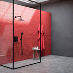 Встраиваемый смеситель для душа с тропическим и ручным душем BLAUTHERM 941502RP240NM чёрный