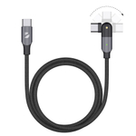 Дата-кабель USB-C - USB-С, 180˚, 3A, 1.2м, 3A, черный