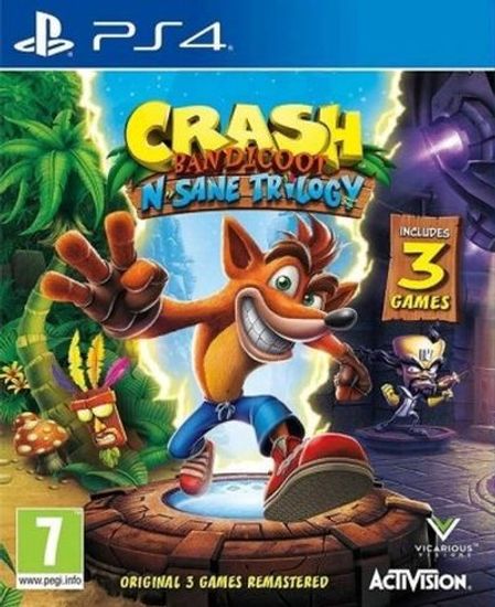 PS4 Crash Bandicoot NSane Trilogy CUSA-11870 (Английская версия) Б/У