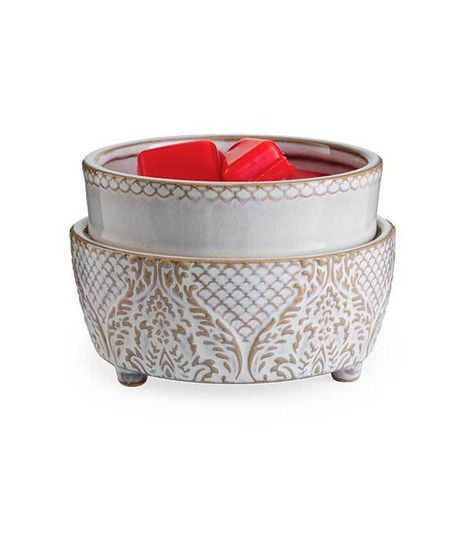 Керамический воскоплав Белый винтаж, Candle Warmers