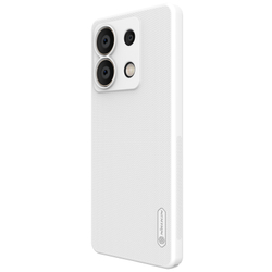 Тонкий жесткий чехол белого цвета от Nillkin для Xiaomi Redmi Note 13 5G, серия Super Frosted Shield