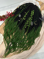 Фактурные войлочные дреды с кончиками из термоволокна