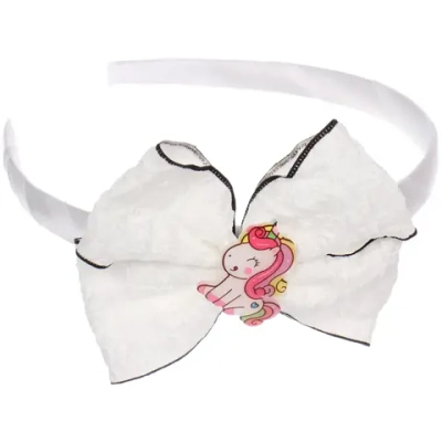 Ободок для волос детский на блистере «РОЗОВОЕ ОБЛАКО», единорожек, микс 6 цветов, 1см