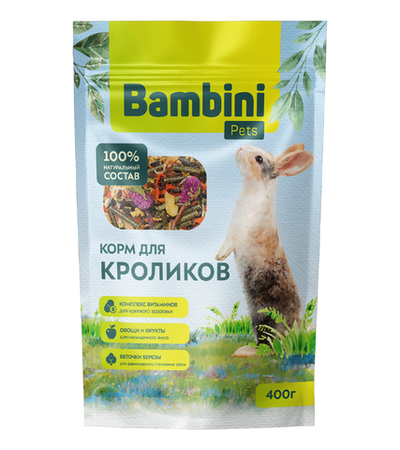 Bambini Pets для кроликов, 400гр.