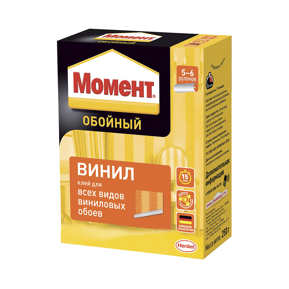 Клей обойный МОМЕНТ  винил 250 г ХЕНКЕЛЬ
