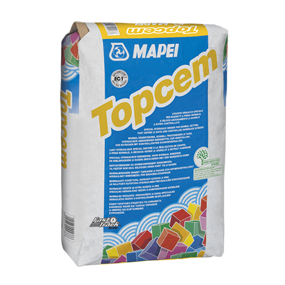 TOPCEM, TM MAPEI, 20кг, Россия, Смесь сухая напольная быстротвердеющая на цементном вяжущем класса Btb4.4 B35