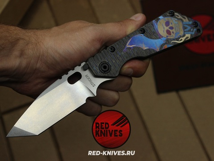 Нож Strider SMF Perfomace Tanto Flamed Skull - рукоять титан RK/Н6