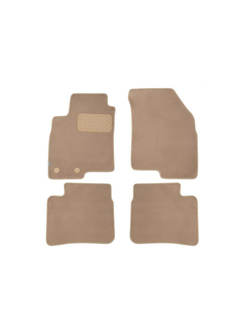 Коврики в салон для TAGAZ HYUNDAI Sonata АКПП 2001-2012, седан, 4 шт. (текстиль, бежевые) KLEVER04770922112KH