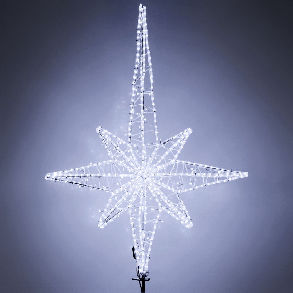 Макушка - Звезда на елку «Роза Ветров» белая