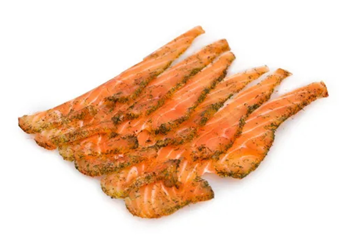 Лосось фирменной посолки с укропом, нарезка, 200г