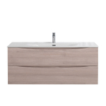 Тумба с раковиной подвесная BelBagno MARINO-CER-N-1200-2C-SO-RG-P Rovere Grigio, раковина белая BB-8099-120