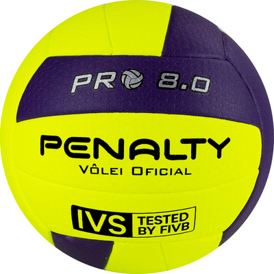 Мяч волейбольный PENALTY BOLA VOLEI 8.0 PRO FIVB TESTED, 5415822400-U, р.5, микрофибра, термосшивка,жёлтый