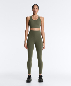 OYSHO Легинсы Compressive длиной до щиколотки с высокой посадкой, хаки